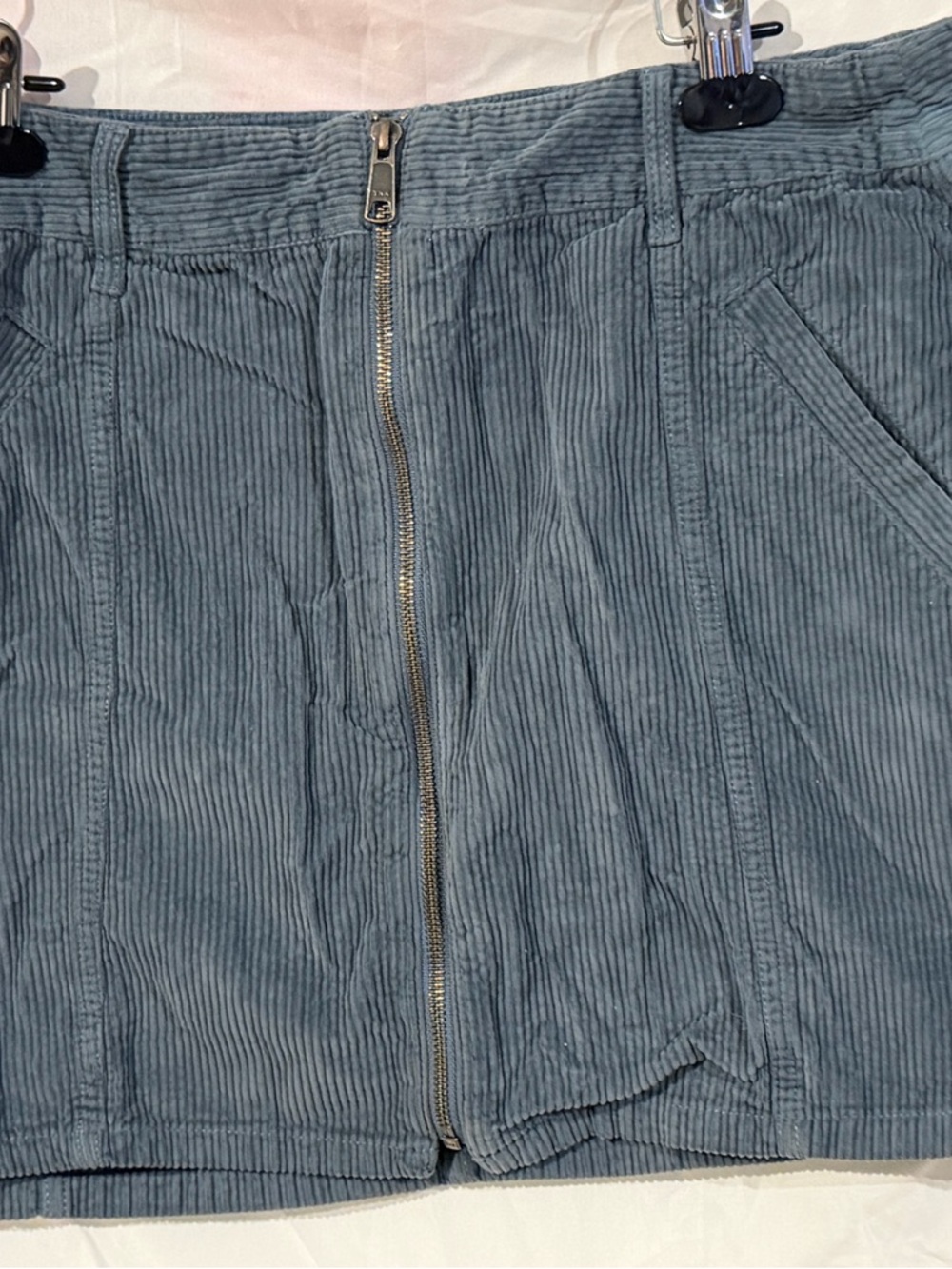 American Eagle Outfitters A-Line Corduroy Skirt — Slate Blue